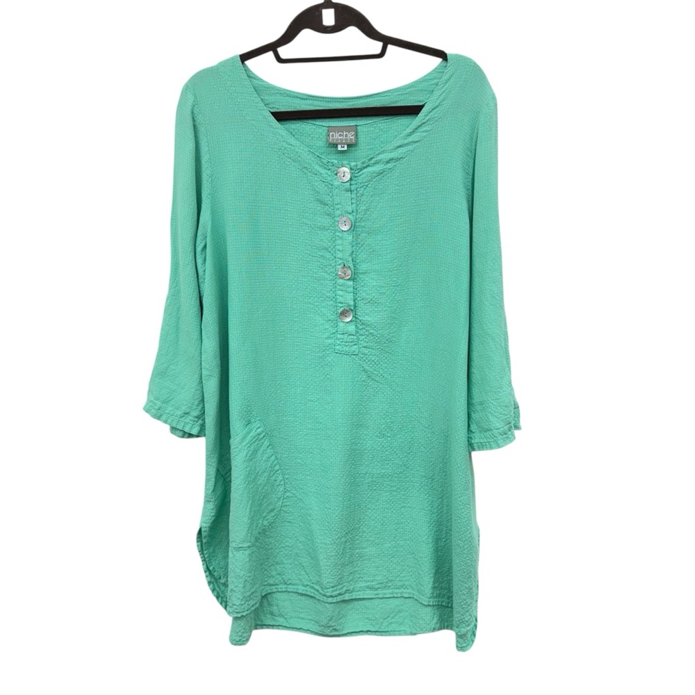 Niche Nilgun Derman Green Tunic Top